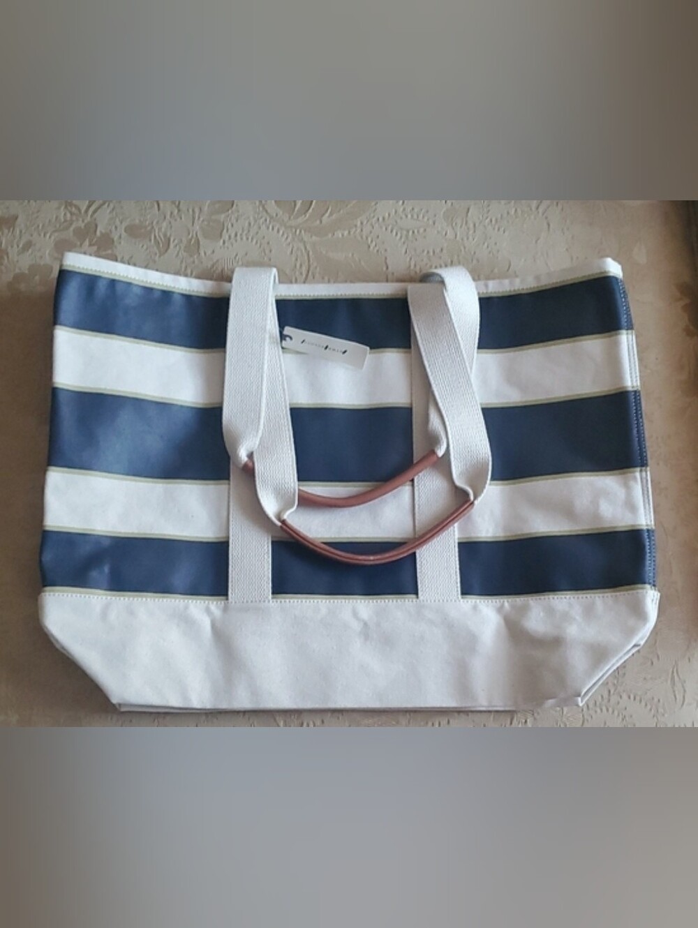 Anthropologie Maeve Striped Canvas Tote - Picture 3 of 16